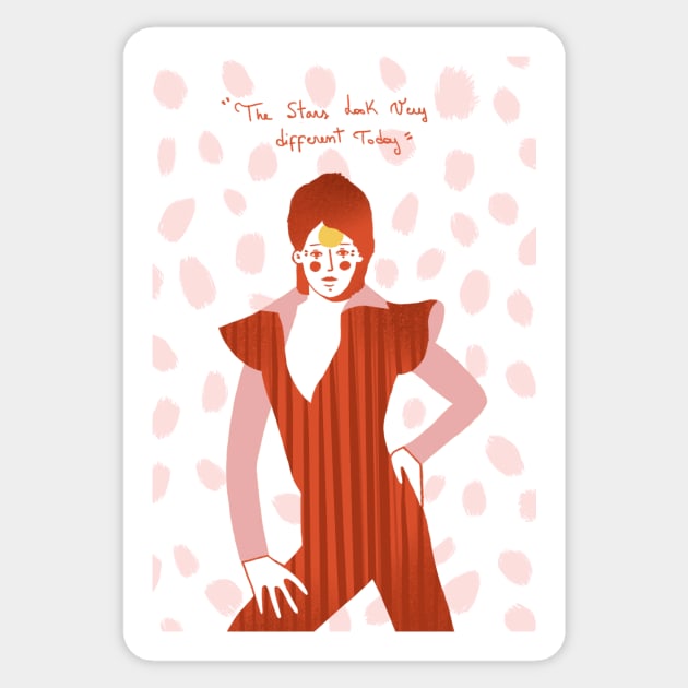 David Bowie - Iconic pose - Fashion Sticker by London Colin